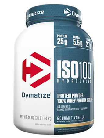 Dymatize ISO 100 Whey Protein Isolate  Gourmet Vanilla - 3 Lb