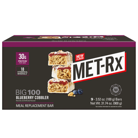 Met-Rx Big 100 Bar Blueberry Cobbler - 9 Bars