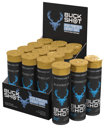 Bucked Up Buck Shot  Blue Raz - 12 x 2oz Btls