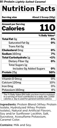 - Rule 1 R1 Isolate Whey Protein Salted Caramel  - 151 Servings (9.99 Lb) *Expiration date 12/25