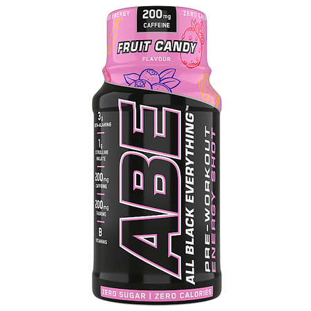 ABE Pre Workout Energy Shots Fruit Candy - 12 x 2oz Btls