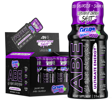 ABE Ultimate Energy Shots  Grape Soda - 24 Bottles