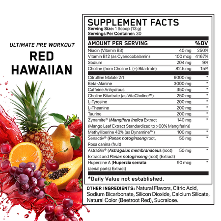 ABE Ultimate Pre-Workout Red Hawaiian   - 30 Servings