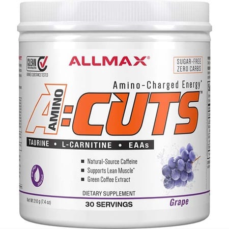 AllMax Nutrition ACUTS Amino Cuts  Amino Acid Energy Drink  Grape - 30 Servings