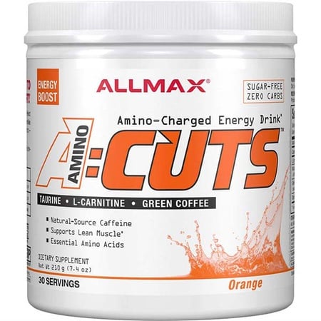 AllMax Nutrition ACUTS Amino Cuts  Amino Acid Energy Drink  Orange - 30 Servings