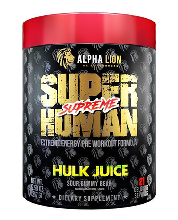 Alpha Lion SuperHuman Supreme Pre-Workout Hulk Juice - 21 Servings