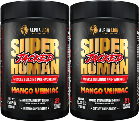 Alpha Lion Superhuman Jacked  Mango Veinac - 2 x 21/42 Servings TWINPACK