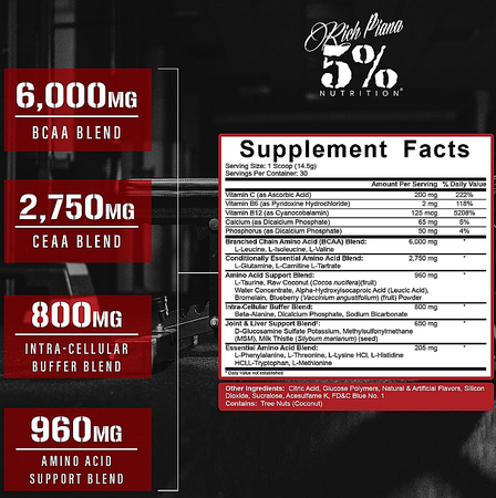 5% Nutrition All Day You May BCAA's, EAA's & Electrolytes  Mango Pineapple  - 30 Servings