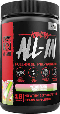 Mutant Madness ALL-IN Pre Workout  Melon Candy - 18 Servings
