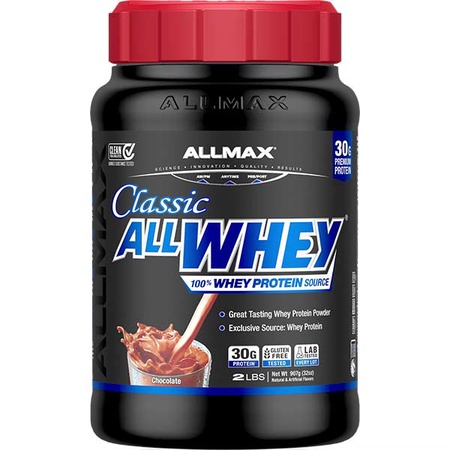 -AllMax Nutrition Classic AllWhey 100% Whey Protein Chocolate  - 2 Lb