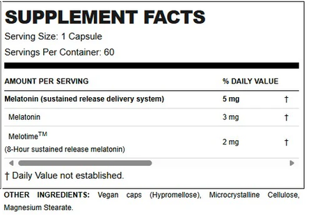 AllMax Nutrition Melatonin 8HR - 60 Capsules