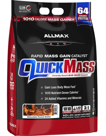 AllMax Nutrition QuickMass Chocolate Peanut Butter - 10 Lb
