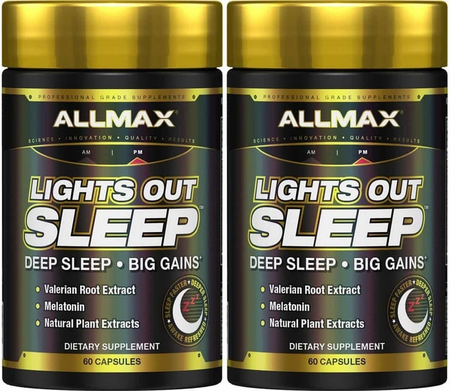 AllMax Nutrition Lights Out Sleep - 120 Capsules/60 Servings (2 x 60 Capsule Btls)  TWINPACK