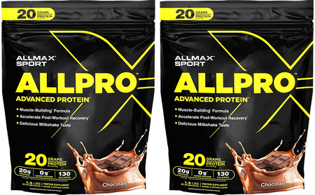 -AllMax Nutrition ALLPRO Advanced Protein  Chocolate - 3 Lb (2 x 1.5 Lb Bags) TWINPACK