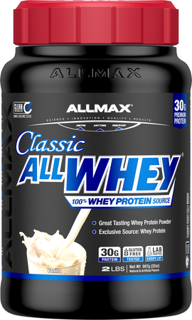 -AllMax Nutrition Classic AllWhey 100% Whey Protein Vanilla - 2 Lb