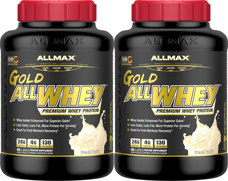 AllMax Nutrition AllWhey Gold Vanilla - 10 Lb (2 x 5 Lb Btls)  TWINPACK