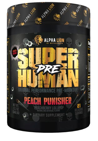Alpha Lion SuperHuman PRE Pre-Workout  Peach Punisher - 21 Servings