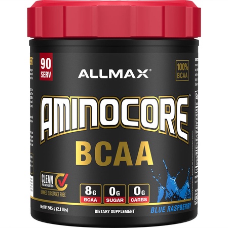 AllMax Nutrition Aminocore BCAA  Blue Raspberry - 90 Servings
