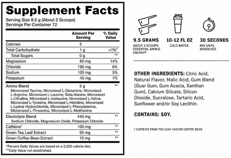 -Optimum Nutrition Amino Energy + Hydration  Sun-Kissed Citrus  - 30 Servings