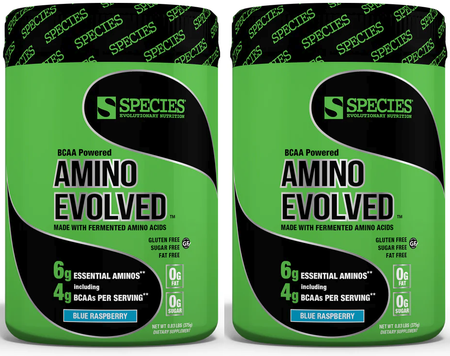 Species Nutrition Amino Evolved EAA & BCAA  Blue Raspberry - 2 x 30 Serving Bottles TWINPACK  *Expiration date 8/24