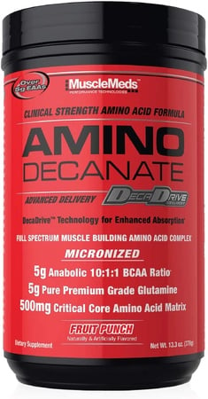 MuscleMeds Amino Decanate Fruit Punch - 30 Servings