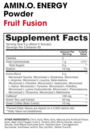 Optimum Nutrition Amino Energy Fruit - 65 Servings *Expiration date 7/26