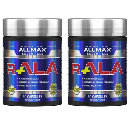 AllMax Nutrition R-ALA R-Alpha Lipoic Acid - 2 x 60 Cap Btls  TWINPACK