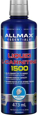 AllMax Nutrition L-Carnitine Liquid 1500  Blue Raspberry  - 16 Oz
