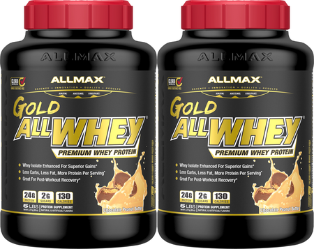 -AllMax Nutrition AllWhey Gold Chocolate Peanut Butter - 10 (2 x 5 Lb Btls)  TWINPACK