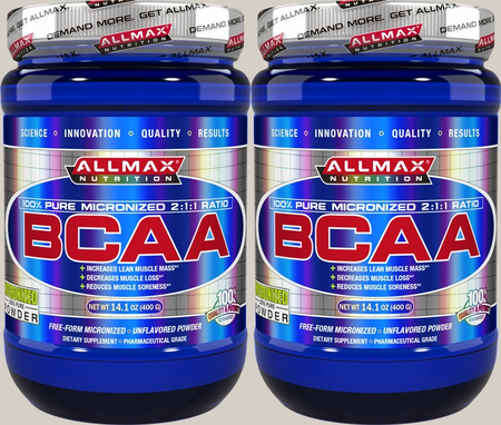 AllMax Nutrition BCAA Unflavored - 160 Servings (2 x 80 Serving Bottles) TWINPACK