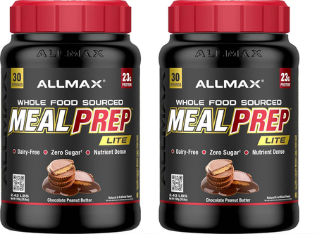Allmax MealPrep Lite (Whole food based protein)  Chocolate Peanut Butter - 60 Servings (2 x 30 Serving Btls) TWINPACK
