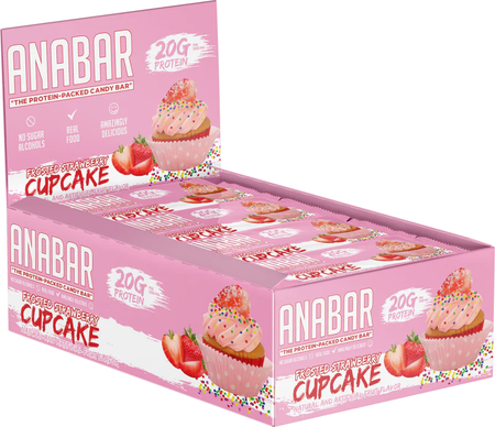 Anabar Frosted Strawberry Cupcake - 12 Bars