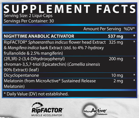 Nutrex Anabol Nighttime - 2 x 60 Capsule Bottles TWINPACK