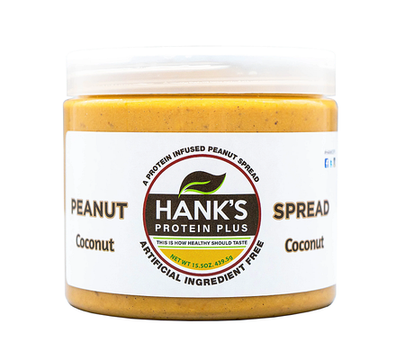 Hank’s Protein Plus Peanut Spread  Coconut  - 15.5 oz