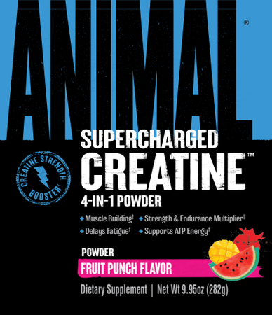 Animal Creatine Supercharged Creatine 4-in-1 Powder (formerly Creatine XL)  Fruit Punch - 30 Servings