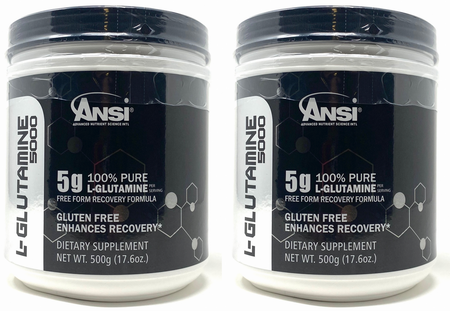 ANSI L-Glutamine 100% Pure powder TWINPACK - 1000 Grams (2 x 500 Grams)