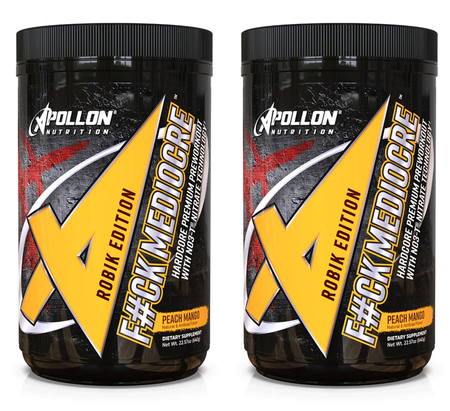 Apollon Nutrition F#ck Mediocre - Hardcore Pre-workout  Peach Mango - 2 x 40 Serving Bottles  TWINPACK