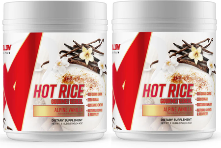 Apollon Nutrition Hot Rice Gourmet Cereal Alpine Vanilla - 50 Servings (2 x 25 Serving Btls) TWINPACK