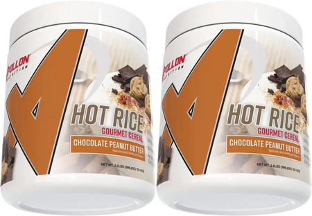 Apollon Nutrition Hot Rice Gourmet Cereal Chocolate Peanut Butter - 50 Servings (2 x 25 Serving Btls) TWINPACK