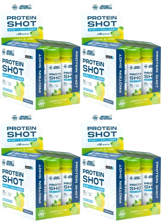 -Applied Nutrition 25g Protein Shot  Lemon Lime - 48 x 3.4 oz Bottles (4 x 12 Packs) 4 PACK