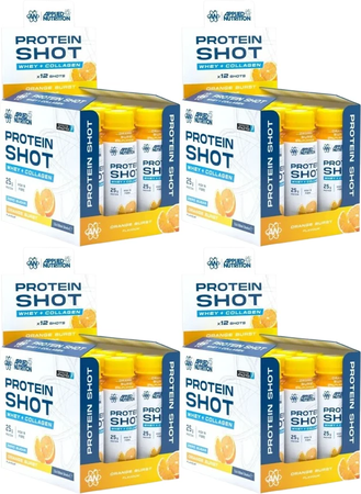 -Applied Nutrition 25g Protein Shot  Orange Burst - 48 x 3.4 oz Bottles (4 x 12 Packs) 4 PACK