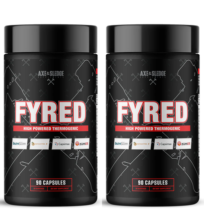 Axe & Sledge Fyred - 2 x 60 Capsule Bottles TWINPACK  *Expiration date 1/26