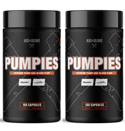 Axe & Sledge Pumpies - 2 x 100 Capsule Bottles TWINPACK