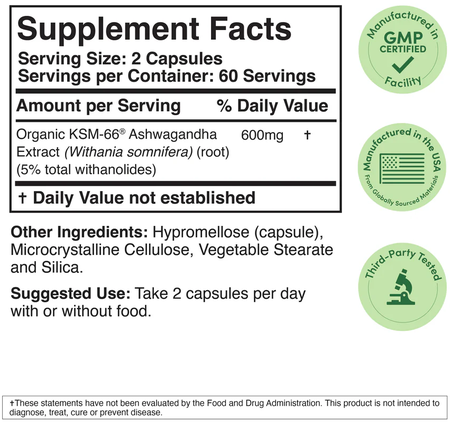 Double Wood Supplements KSM-66 Ashwagandha - 120 Capsules