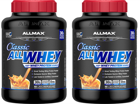 AllMax Nutrition Classic All Whey Chocolate Peanut Butter - 10 Lb (2 x 5 Lb Btls)  TWINPACK