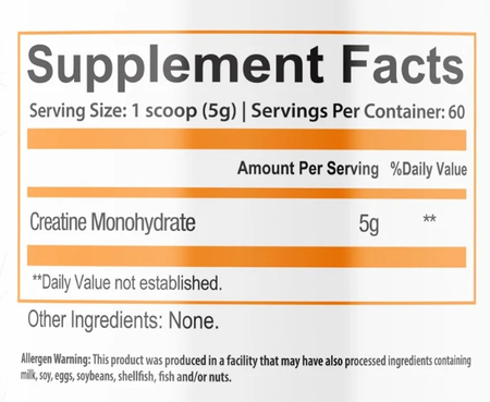 Axis Labs Creatine Monohydrate Powder - 600 Grams (2 x 300 Grams) TWINPACK