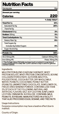 Barebells Protein Bars Banana Bread Original Bar - 12 Bars
