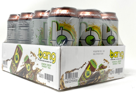 Bang Energy Drinks Lemon Drop Sweet Tea - 12 Cans