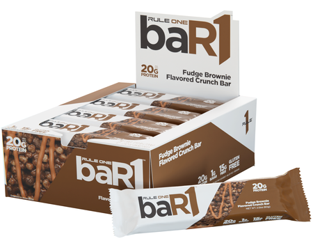 Rule 1 Bar1 Protein Bars  Fudge Brownie - 12 Bars