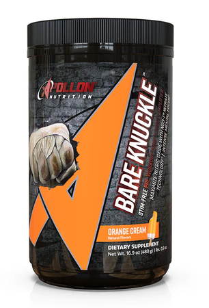 Apollon Nutrition Bare Knuckle Stim-Free Pre Workout  Orange Cream - 20/40 Servings